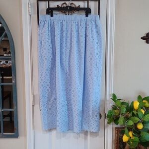Universal Thread Light Blue Broderie Anglaise Eyelet A-Line Maxi Skirt